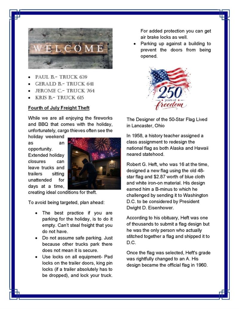 General Transport July 2026 Newsletter